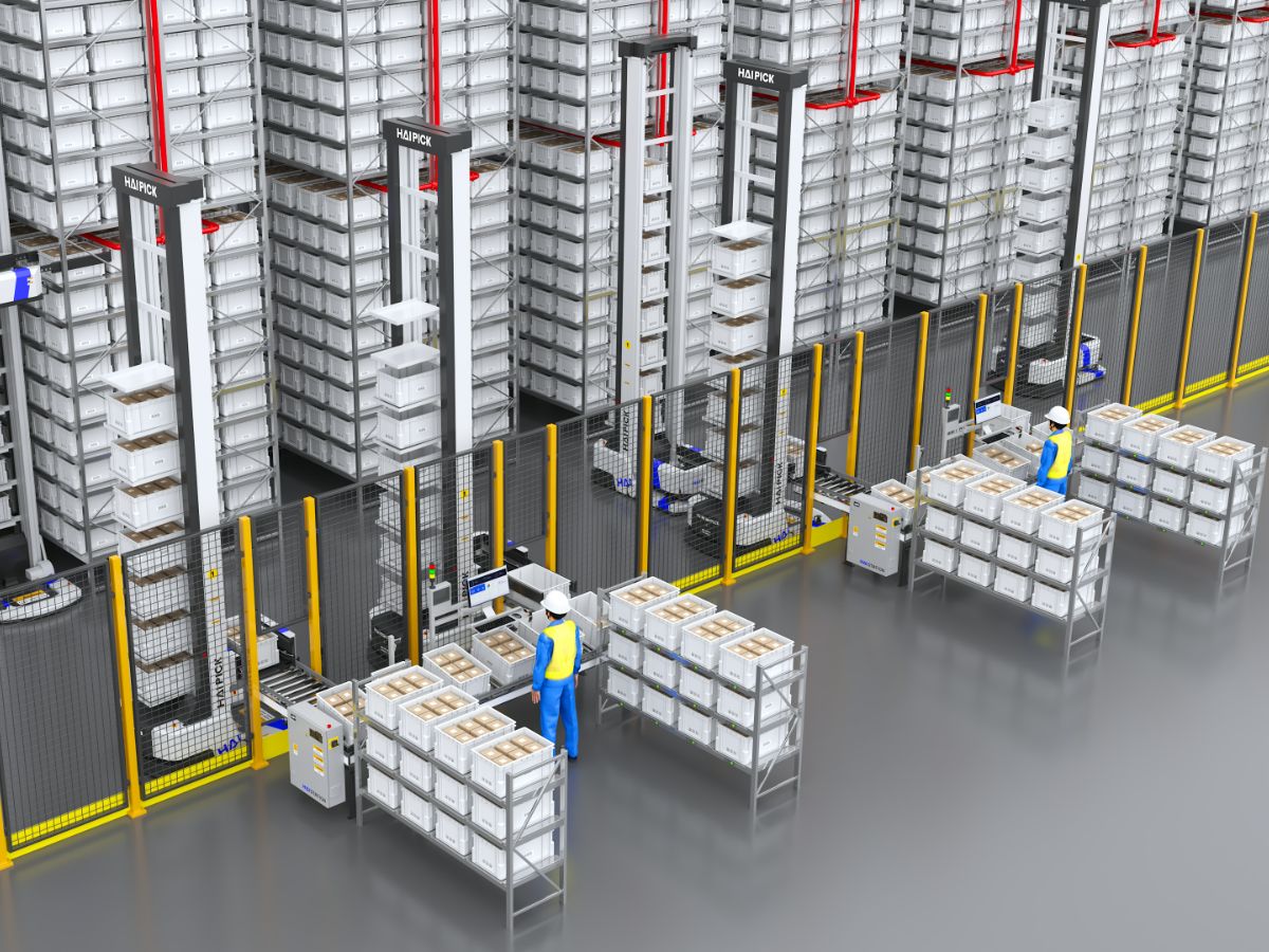 オン・コンベアピッキングワークステーション